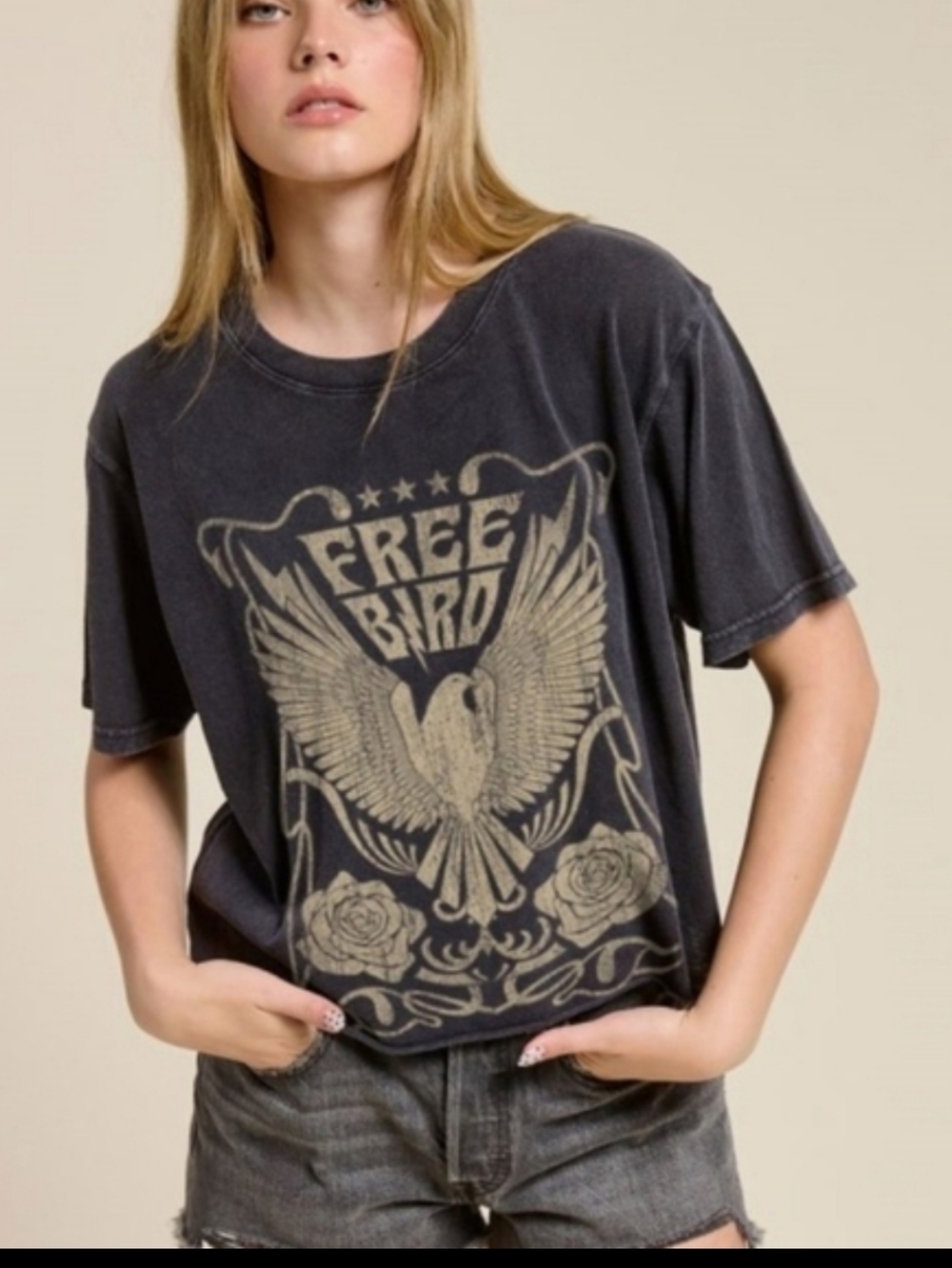 Nwot Freebird Graphic Tee Black